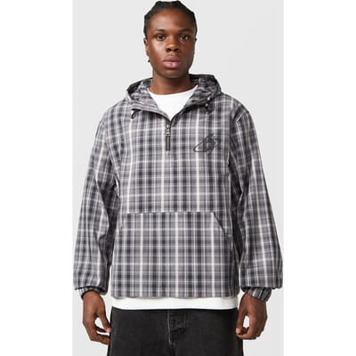 Home Grown Dover 1/4 Zip Check Jacket, grijs