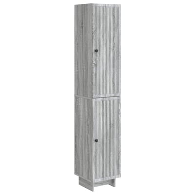 vidaXL - Kast - Set - 2 - st - Grijs - Sonoma - Bewerkt - hout