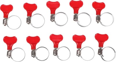 Slangklemmen met vleugelmoer 16-25 mm | Set van 10 RVS Klemmen zonder Gereedschap