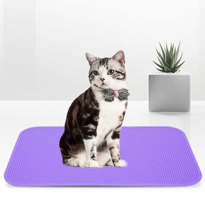 Antislip rubberen mat voor de verzorging van huisdieren, bad- en trainingstafel purple