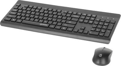 Draadloos Toetsenbord en Muis Set Zwart - Ergonomisch en Compact voor Kantoor en Thuis
