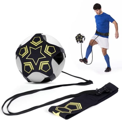MTTproducts- Voetbaltrainingsriem met 5 klauw - Flexibele Verstelriem - Handsfree Trainingshulpmiddel - Trainingsapparatuur voor Maat 3/4 - Geschikt voor Kinderen/Volwassenen - Voetbaltraining