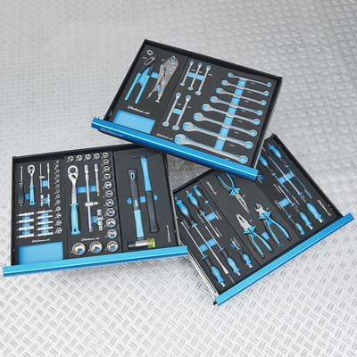 Datona® Gereedschapsset voor 3 lades - 81-delige set gereedschap in Pro softmodule