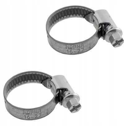 2x Metalen Slangklem NOR 16-27mm - Schroefklem
