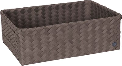 Opbergmand - Organizer - Woonkamer - Kinderkamer - Badkamer - Babykamer - Handgevlochten rechthoekige mand - Handed By Grand ideal - bruin - taupe