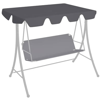 vidaXL - Vervangingsluifel - voor - schommelbank - 150/130x105/70 - cm - antraciet