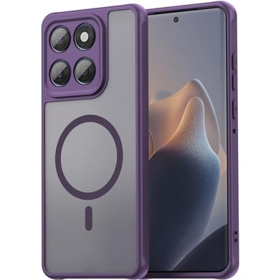 Coque pour Motorola Moto Edge 60 Fusion Edge 60 Pro Pour Magsafe Housse Mate Transparente Magnétique Charge Sans Fil Résistante aux Chocs Funda Motorola Edge 60 Pro violet