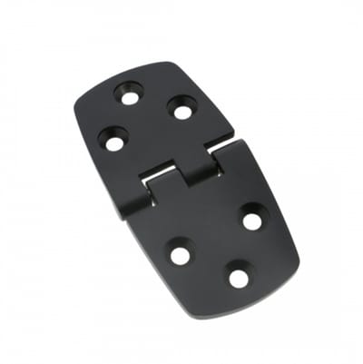 Luikscharnier - 75x37mm - Knoop Boven - Rvs 316 - PVD Mat zwart
