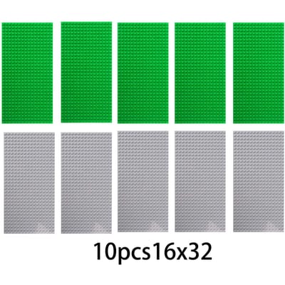 10 stuks 16x32 punten Tijdloze Basisplaten DIY Stenen Basisplaten Stad Afmetingen Bouwstenen Figuren Bouwspeelgoed 10pcs16x32