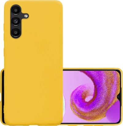 Hoesje - Geschikt voor Samsung Galaxy A04s - Sterk & Shockproof - Hoes Cover - Siliconen Case - Geel