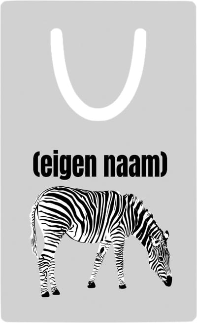 Hacebo® - zebra met eigen naam metalen boekenlegger - Zebra - dieren liefhebber - iemand die houdt van zebra's - verjaardag - cadeau - kado - geschenk Bladwijzer boekenleggers - 7.6 cm x 5cm
