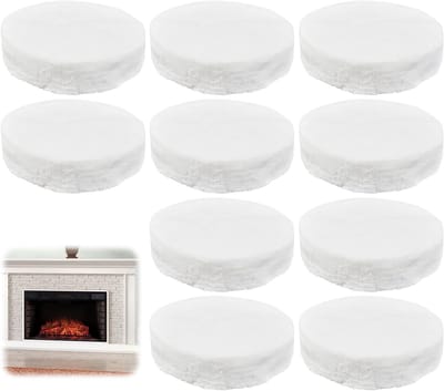 10 Stuks Keramische Wol voor Bio-Ethanol, Verleng Brandduur voor Tafelhaarden en Gelhaarden, Ideaal voor Verbrandingskamers en Ethanol Kachels