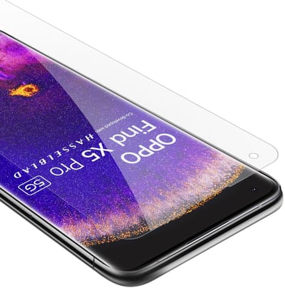 Cadorabo Screenprotector geschikt voor Oppo FIND X5 PRO - Pantser film Beschermende film in KRISTALHELDER Geharde (Tempered) display beschermglas in 9H hardheid met 3D Touch