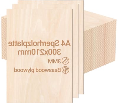 Multiplex Platen - Lindehouten Plaat - Houtbewerking Hobby - 3mm Dun - 20 Stuks - Natuurlijk Hout
