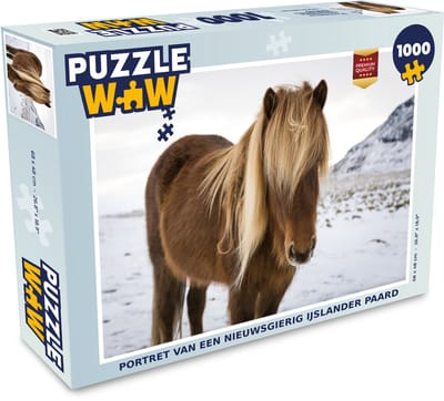 Puzzel Portret van een nieuwsgierig IJslander paard - Legpuzzel - Puzzel 1000 stukjes volwassenen