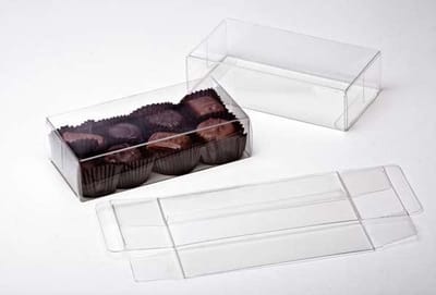 Plastic Doosjes voor Chocolade 7x3,7x14cm Voedselveilig (25 stuks) | transparante doosjes | doorzichtige doosjes
