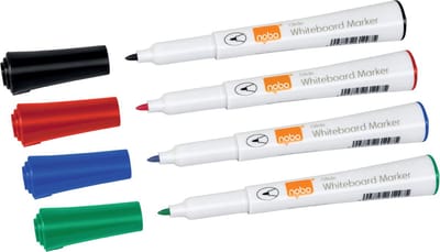Whiteboardmarker nobo glide rond 1mm ass | 10 stuks