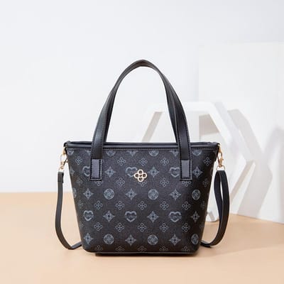 Klassieke Bloemen Emmer Tas Grote Capaciteit Dames Schoudertas Handgedragen Emmer Tas gray