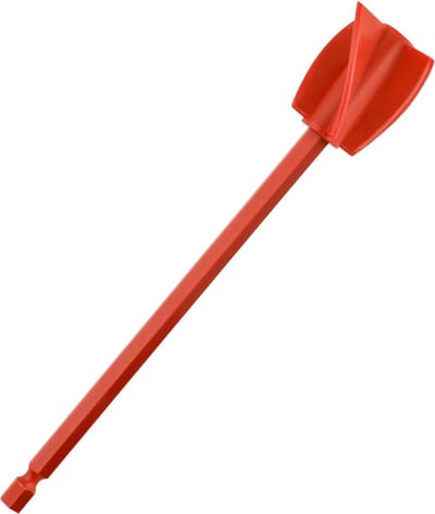 Verf Mengstokje - Roerstaafje - Roerstokje - 4cm x 17cm - Rood - Voor Op De Boormachine - Epoxy - Verf - Cement - Verfmixer - Verfmenger