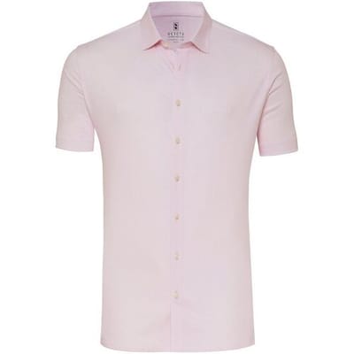 Desoto Overhemd Essential Micro Diamond Pattern Short Sleeve Roze / male