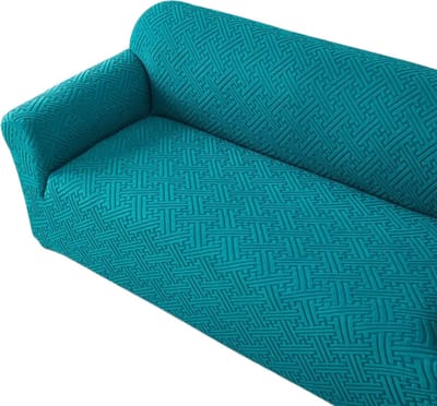 Livano Bankhoes - Bankbeschermer - Stretch - Sofa Cover - Effen - Turqoise - Enkel