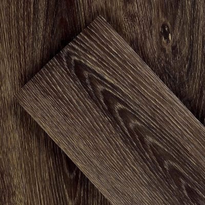 Vloertegels van bruin cederhout - 5 stuks (6 x 36 inch) - Waterdichte vinylplanken voor muur en vloer, eenvoudig te verwijderen en aan te brengen