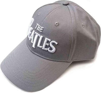 The Beatles - White Drop T Logo Baseball pet - Grijs