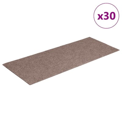 vidaXL - Trapmatten - Zelfklevend - 30 - stuks - 60x25 - cm - Lichtbruin - Rechthoekig