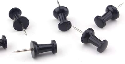 Zwarte Punaises - Bevestigingspinnen Kaart - Houtbewerking Hobby - Metaal Kunststof - 20 Stuks - Zwart