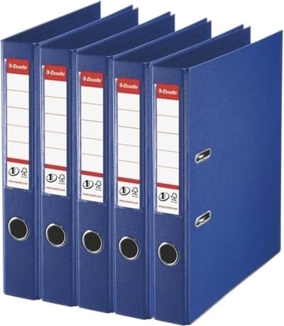 Esselte Ringband mappen/ordners - 5x - blauw - A4 - opbergen - kantoorartikelen