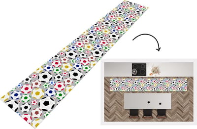 Keukenloper - Loper keuken - Voetbal - Patroon - Sport - 300x50 cm - Keukenloper vinyl