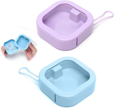 Set van 2 Haar Elastiekjes Organizers met Q-tip Dispenser en Opbergruimte voor Haaraccessoires en Wattenstaafjes in Badkamer