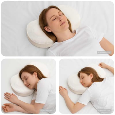 vidaXL - Nek - kussen - Wit - Traagschuim - 53 - x - 35 - x - 11 - cm