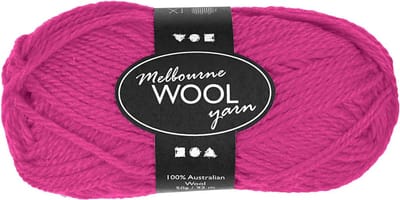 Melbourne wolgaren, L: 92 M, neon roze, 50 gr/ 1 bol