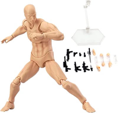 Tekenen Mannequin - Actie Figuur Model - Kunst Schetsen - Lichtgewicht Verstelbaar - 13-15 cm Hoog - Niet Gespecificeerd