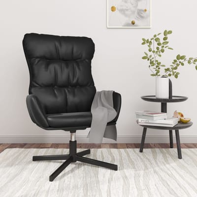 vidaXL - Relaxstoel - kunstleer - zwart