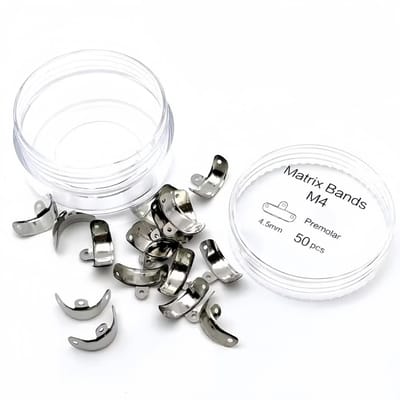 50 Pièces Bandes Matrice Métallique Dentaire Système Sectionnel Contourné Recharges Outils de Remplacement de Dents Dentisterie Professionnelle