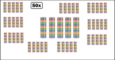 50x Papier rollen serpentines gekleurd - Carnaval festival optocht feest party serpentine