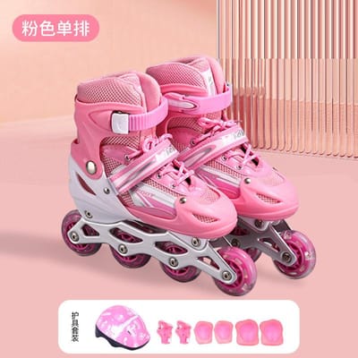 Professionele kinderskeelerset, beginnersheren- en damesskates, volwassen skates met enkele flits L size 39-42