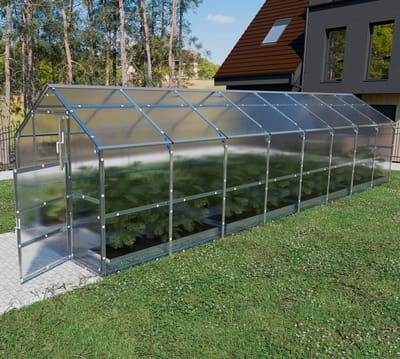 KLASIKA BERNARD Tuinkas - 2,35 x 8 m (18.8 m²) - 4 mm Dikte - Kweekkas - Polycarbonaat afdekking