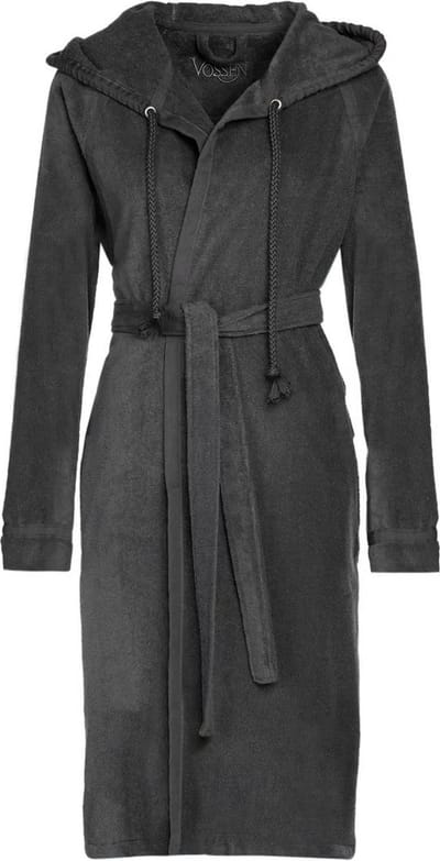 Unisex Badjas met Capuchon - XS - Graphit - 100% Katoen | Microcotton