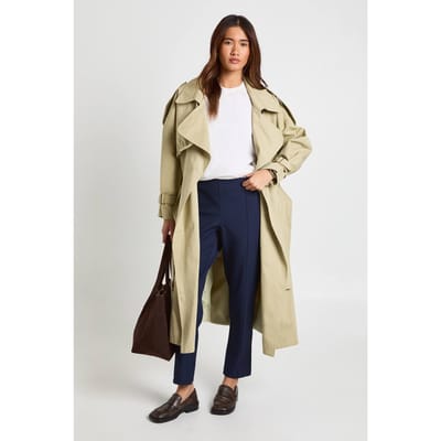 Dames Boohoo Basics Getailleerde Toelopende Broek | Navy | Maat: 6