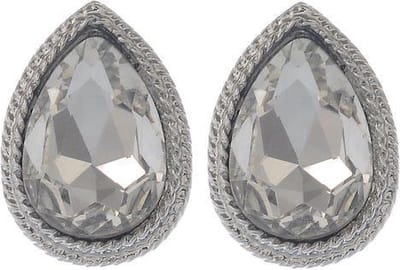 Behave - Oorsteker in druppelvorm met steen - Fashion sieraden