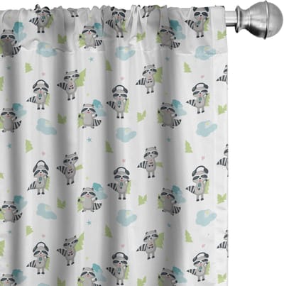 ABAKUHAUS Jungle gordijnen – 2x75x225 cm – microvezel – donkerend