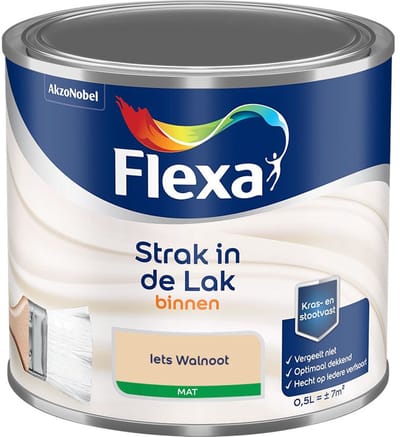 Flexa - Strak In De Lak Binnenlak Mat - Iets Walnoot - Mengverf - 500 Ml