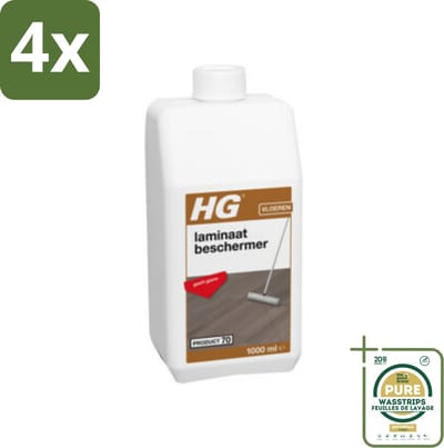 HG Laminaatbeschermer 1 liter - Voordeelverpakking - 4 stuks - Laminaat onderhoud - Laminaat bescherming