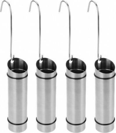 Bellatio design Waterverdamper radiator - 4x - RVS - 12x21 cm - luchtbevochtiger radiator - verdampingsbakje