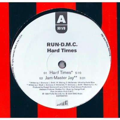 12-inch Plaat RUN-DMC - Hard Times / Jam-Master Jay 82876667051 Profile Records 2004 US Rap & Hip-Hop/R&B Gebruikt black
