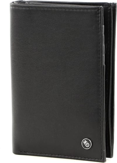 MANDARINA DUCK Leren Portemonnee Downtown Bifold Wallet Black Zwart