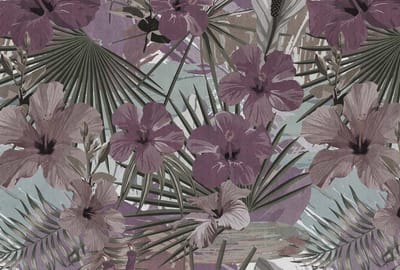 Fotobehang hibiscus 2 DD111066 Livingwalls Walls by Patel | 3D Fotobehang